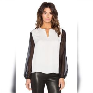 DVF silk and sheer blouse